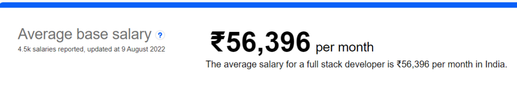 Full Stack Developer Salary India 2022-23 (By Location & Company)